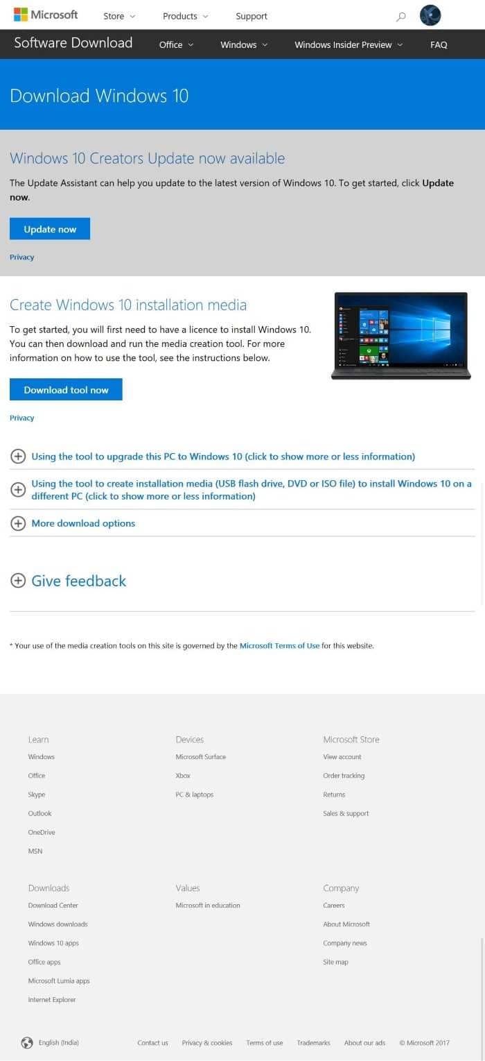 Download Windows 10 Media Creation Tool For Mac
